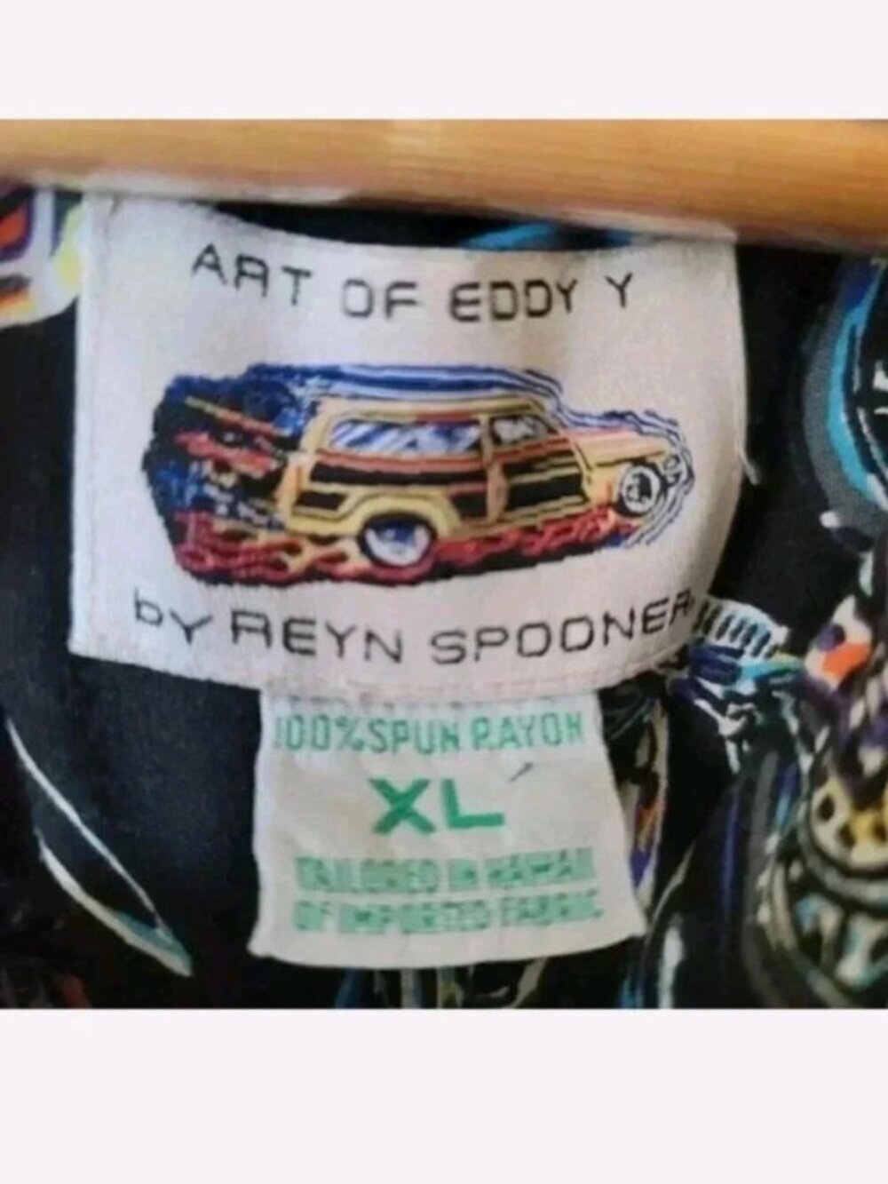 Reyn Spooner Art Of Eddy Y Hawaiian Shirt Men's XL Motorcycle 100% Rayon - Picture 4 of 6